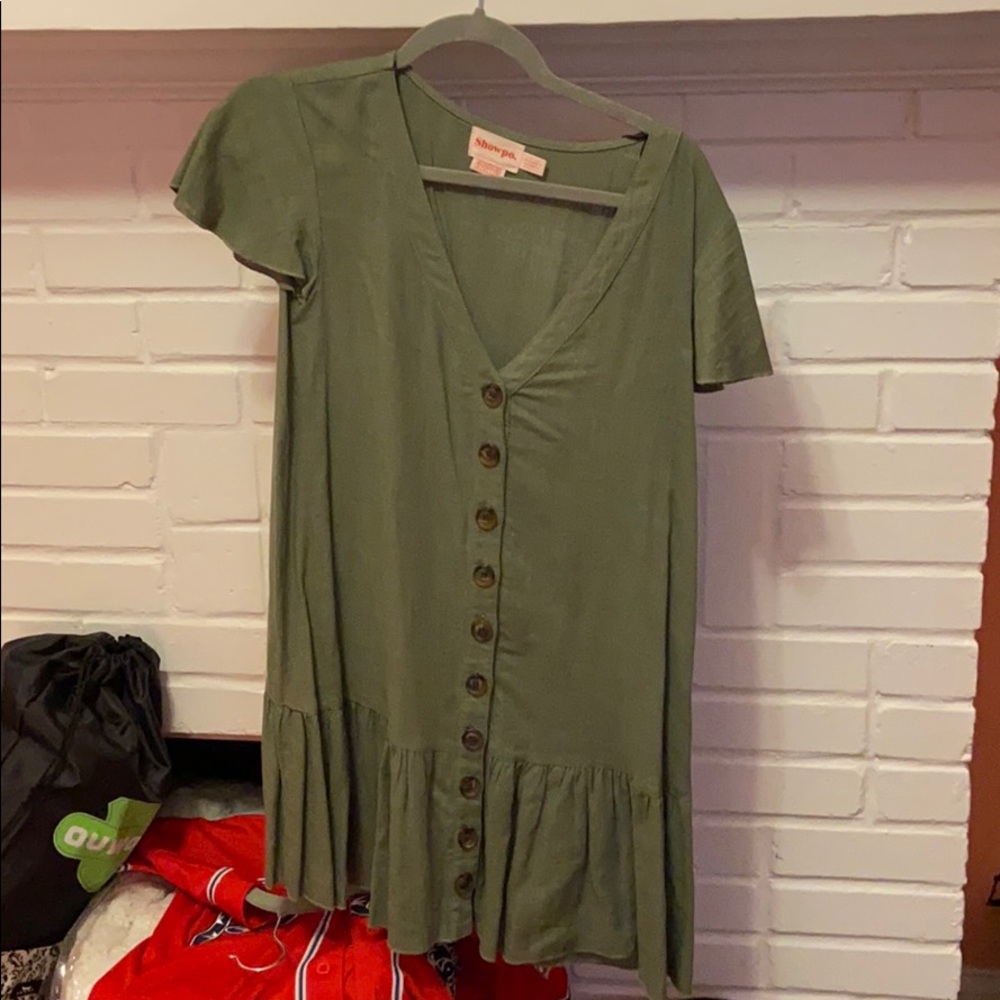 Ruffle button dress
